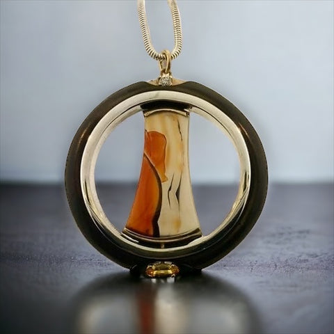 Ebony & Agate Pendant