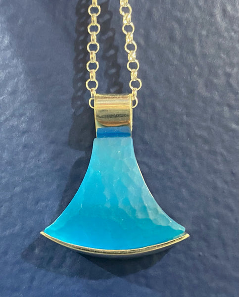 Medium Blue Axe Pendant