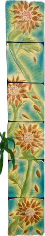 Outdoor Sunflower with Turquoise. 1x6