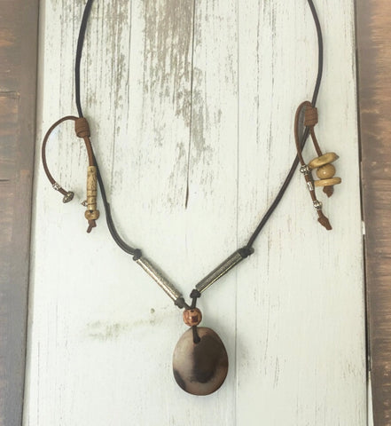 Stone Pendant with Dangles