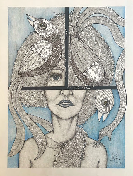 With Bird on Head