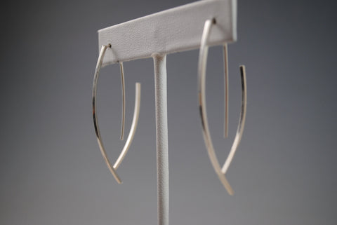 Small Sterling Silver Leaf Earrings