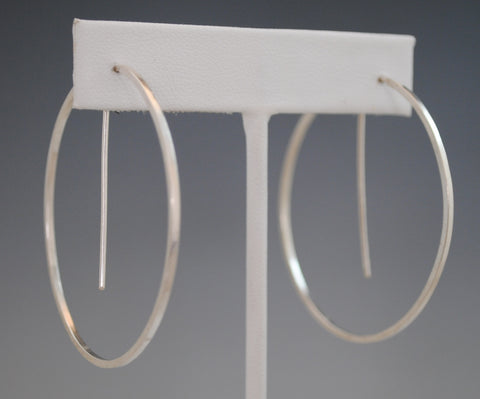 Medium Sterling Silver Hoop Earrings