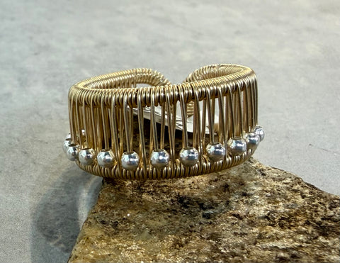 Sterling Silver Bead Ring