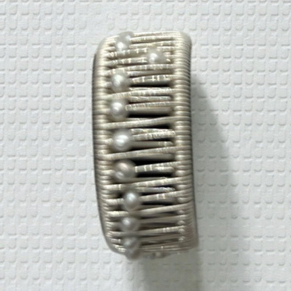 Sterling Silver Ring with Freshwater Pearls