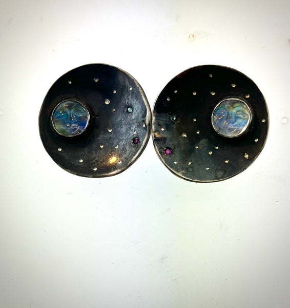 Sterling Moon Earrings