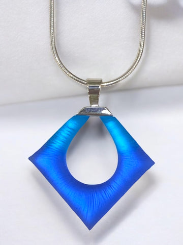Open Diamond Cobalt/Medium Blue Necklace