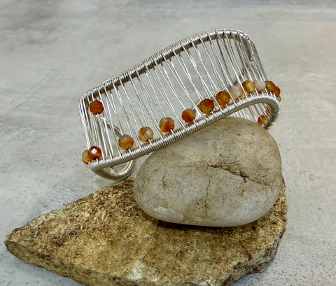 Carnelian Bead Cuff