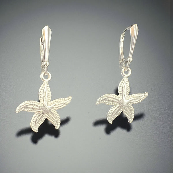 Textured Starfish Drop Earrings