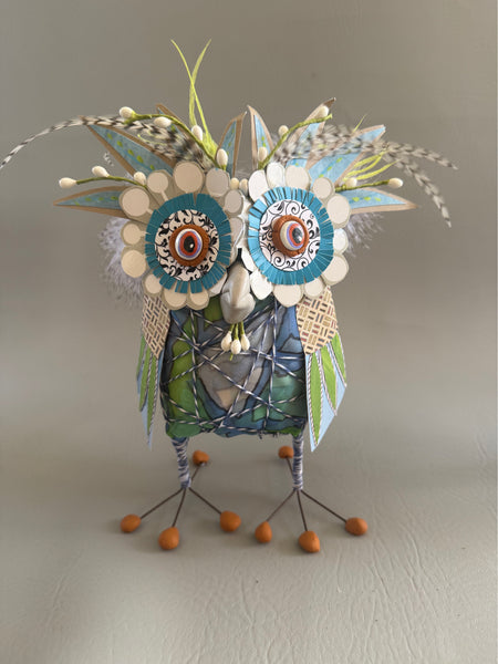 Green/White Owl by Joyce Curvin