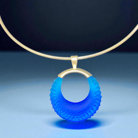 Cobalt/Medium Blue Jewel necklace