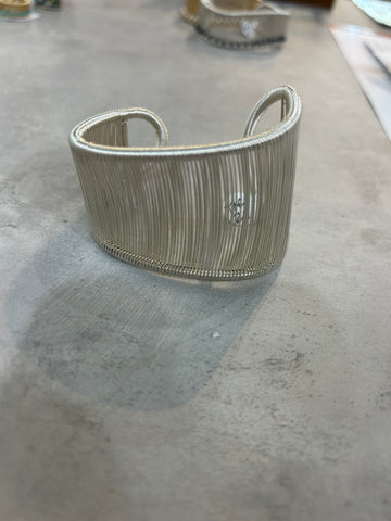 Sterling Silver Asymmetrical Large Bracelet
