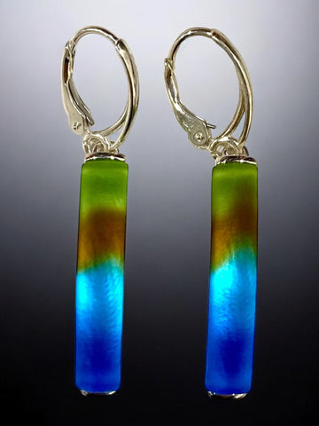 Half Long Peacock Earrings