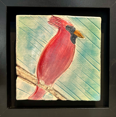 Cardinal in Turquoise