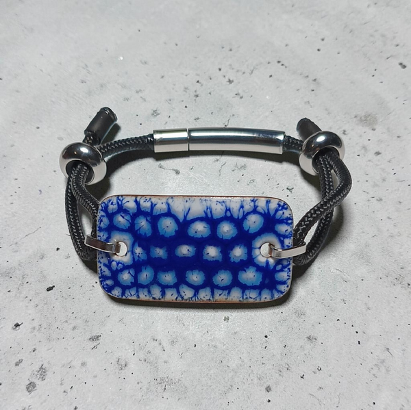Blue and White Enamel Bracelet