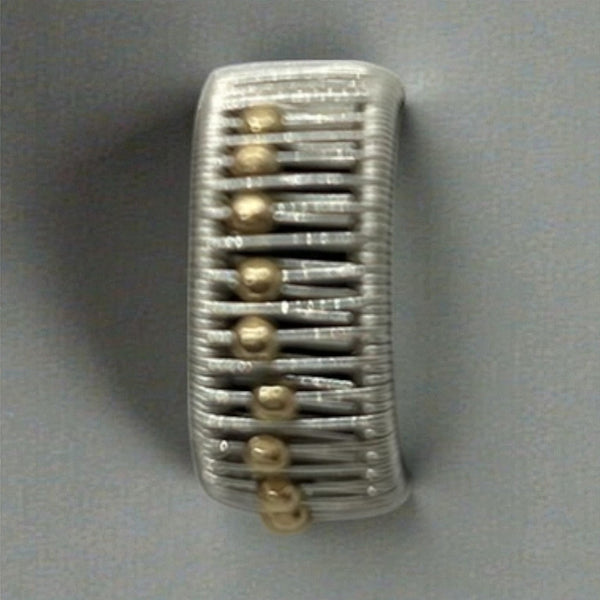 Sterling Silver Ring with Gold Filled Beads