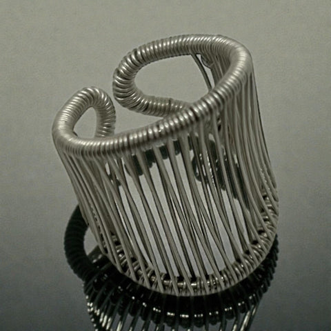 Sterling Silver Corset Ring