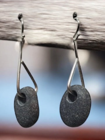 Sterling Basalt Earrings