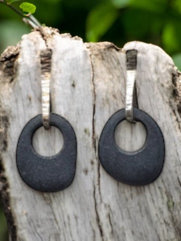 Sterling Basalt Earrings