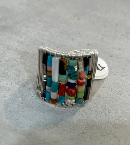 Sterling Silver Ring w/Mixed Southwest Stones
