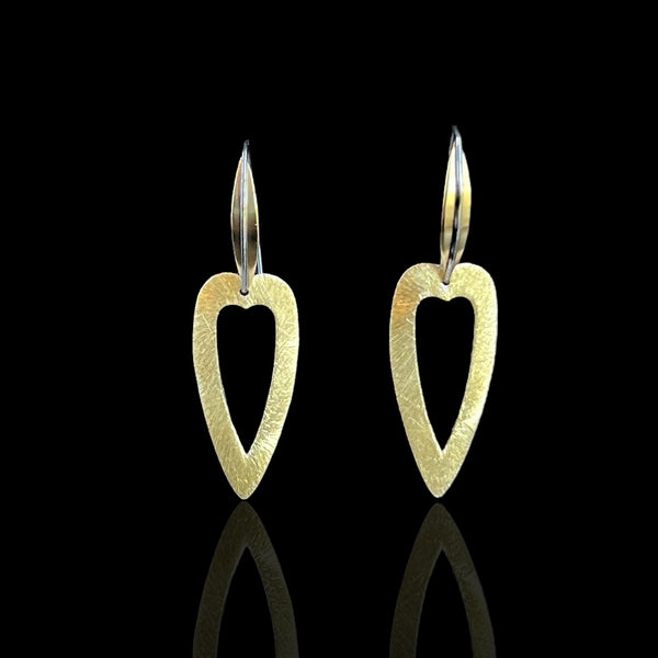 Contemporary Open Heart Statement Earrings