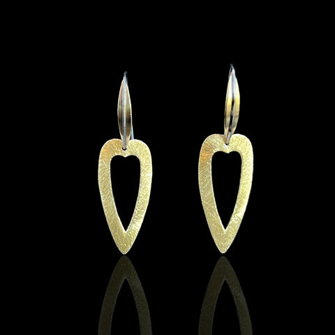 Contemporary Open Heart Statement Earrings