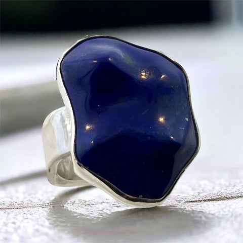 Bold Lapis and Sterling Silver Ring
