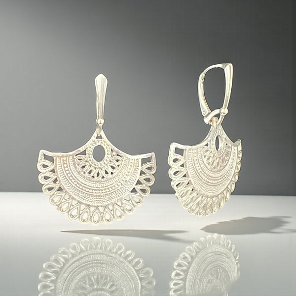 Fan Shape Lever Back Earrings