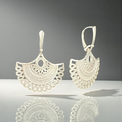 Fan Shape Lever Back Earrings