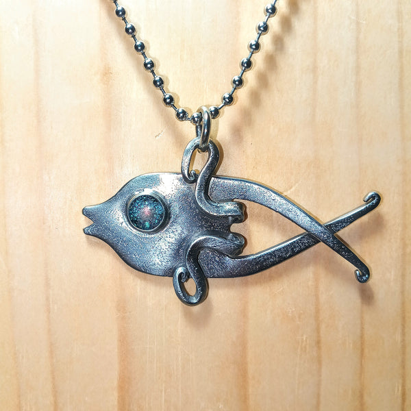 Big Eyed Fork Fish Pendant