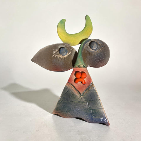Faces of Vallauris:  17 Lime Crescent Moon