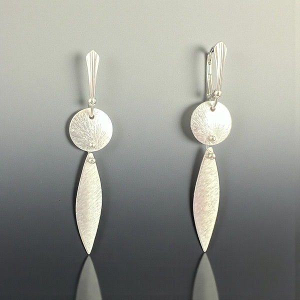 Tapered Leaf Satin Drop Earrings