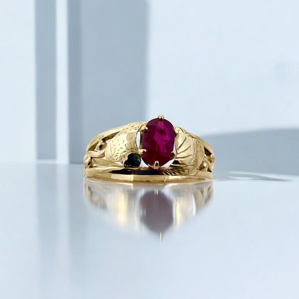 14K Gold Ruby Ring