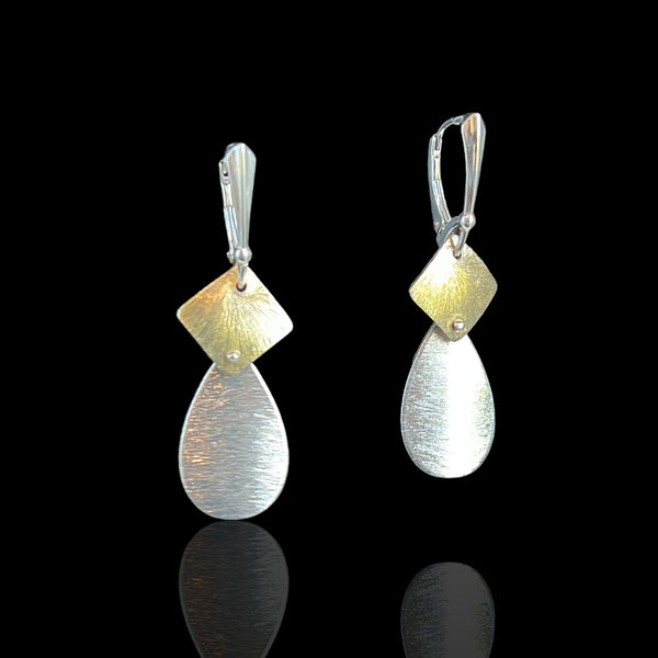 Teardrop with Square Contemporary Dangles
