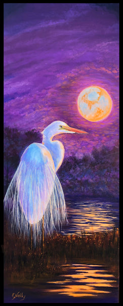 Moonlit Egret