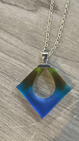 Open Diamond Peacock Necklace
