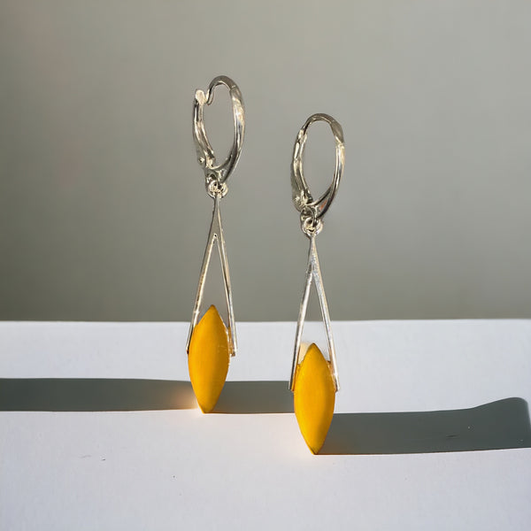 Orange Diamond Earrings