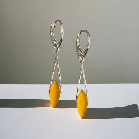 Orange Diamond Earrings