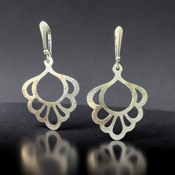 Lotus Bloom Silver Earrings