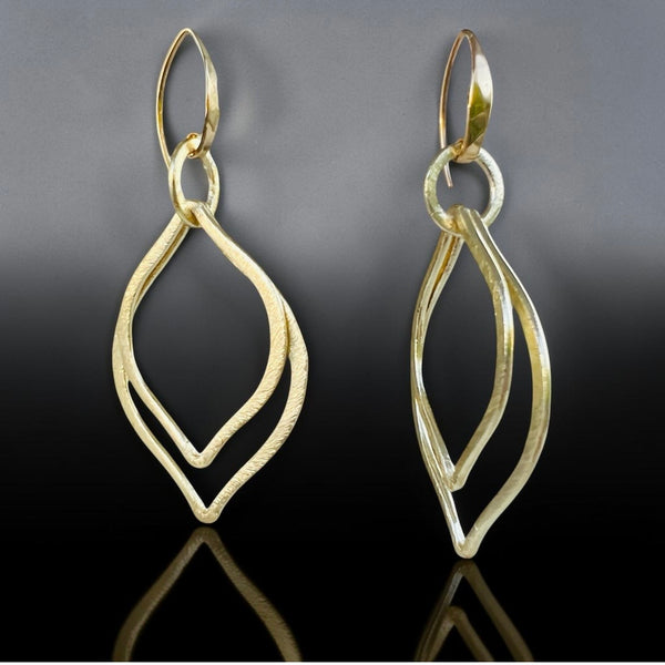 Golden Leaf Cascade Earrings