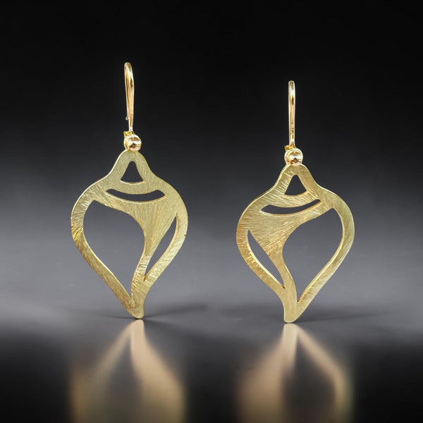 Golden Nautilus Echo Earrings