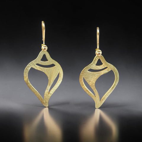 Golden Nautilus Echo Earrings