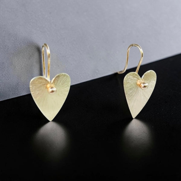 Golden Heart Glow Earrings