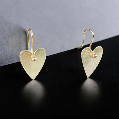 Golden Heart Glow Earrings