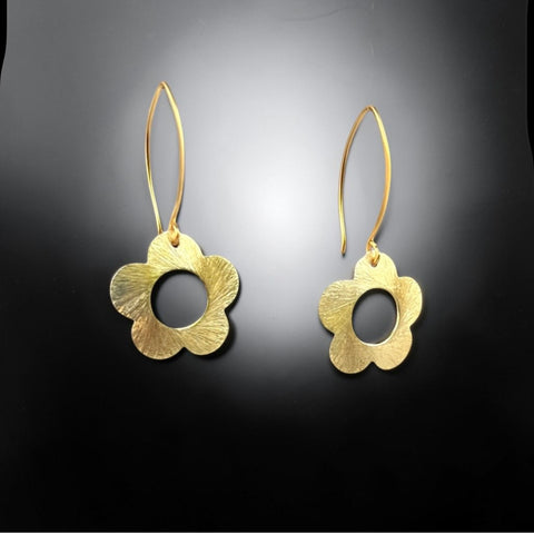 Golden Daisy Halo Earrings