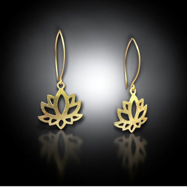 Golden Lotus Whisper Earrings