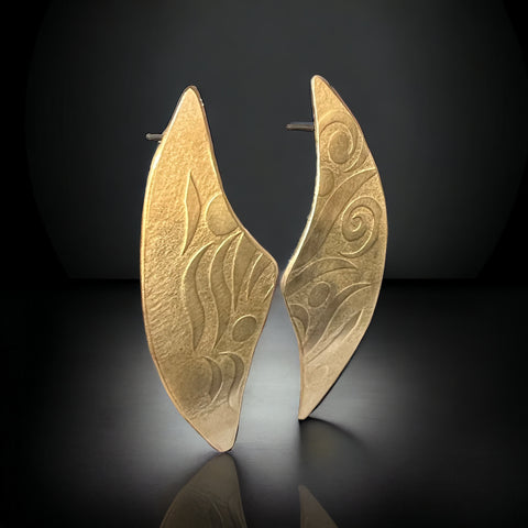 Golden Bronze Curvaceous Earrings
