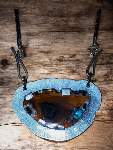 Agate Slice Necklace #1