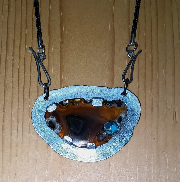 Agate Slice Necklace #1