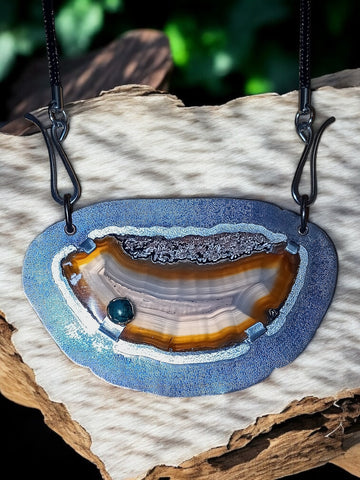 Agate Slice Necklace #2